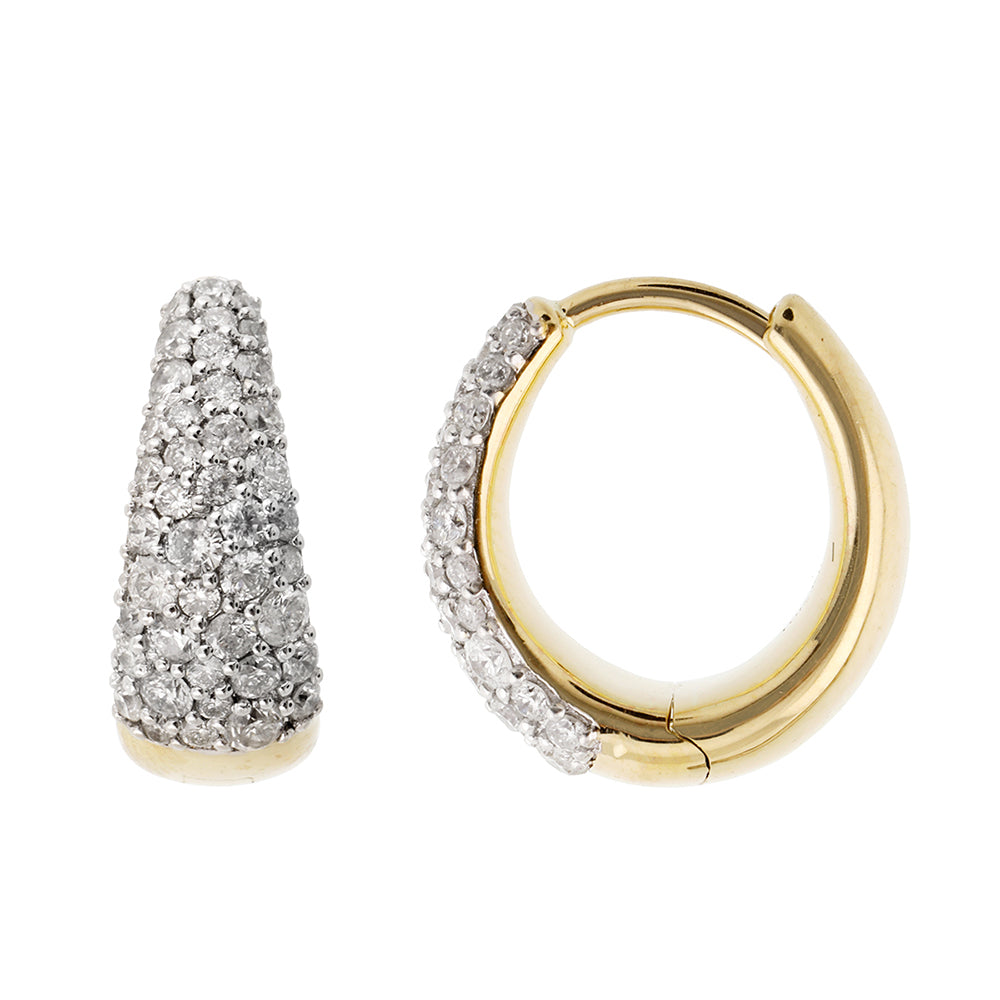 14Kt Yellow Gold Diamond 3/4Ctw Earring
