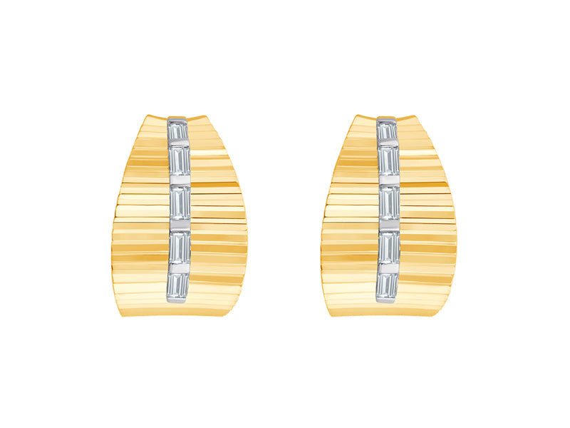 14Kt Yellow Gold Diamond 1/5Ctw Earring