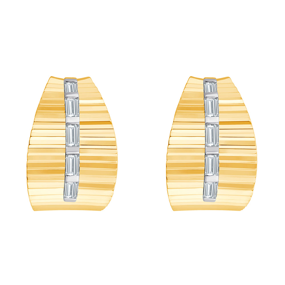 14Kt Yellow Gold Diamond 1/5Ctw Earring