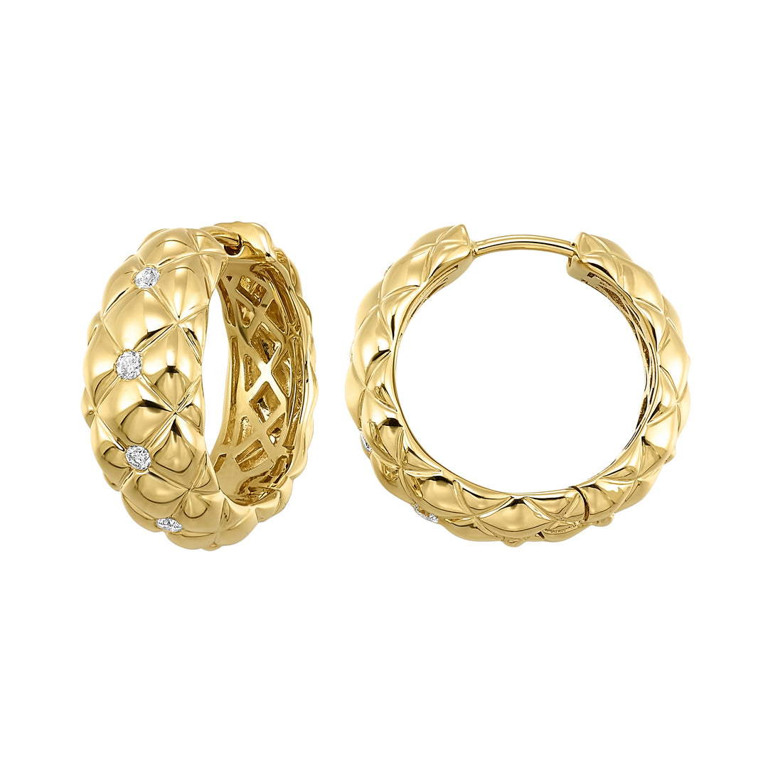 14Kt Yellow Gold Diamond 1/7Ctw Earring