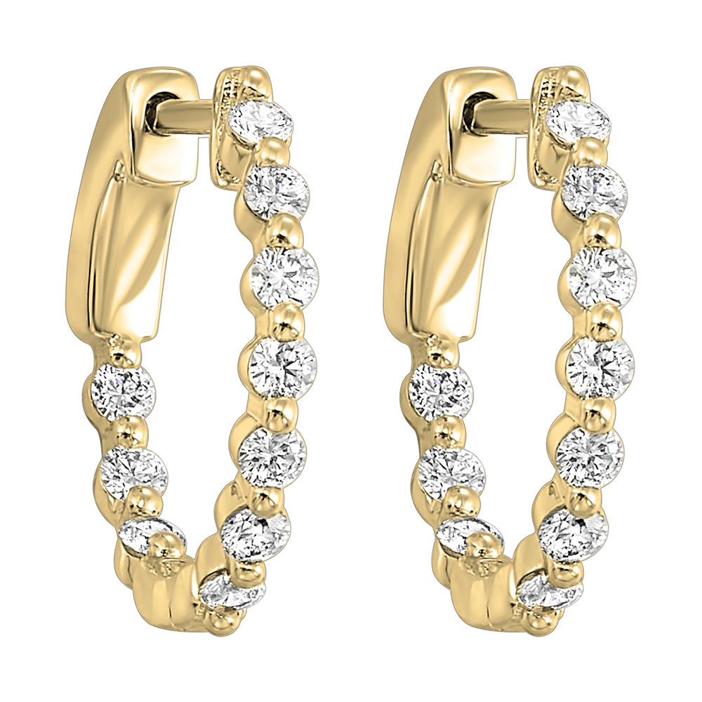 14Kt Yellow Gold Diamond 1/2Ctw Earring
