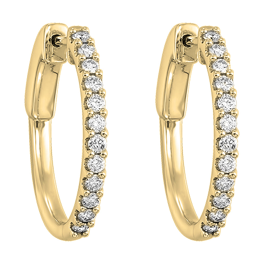 14Kt Yellow Gold Diamond 1/2Ctw Earring