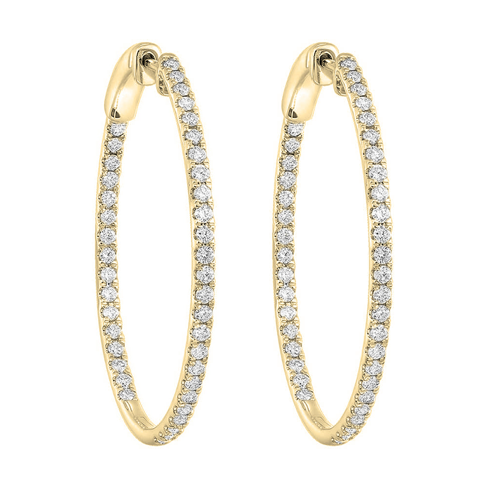 14Kt Yellow Gold Diamond 1 1/2Ctw Earring