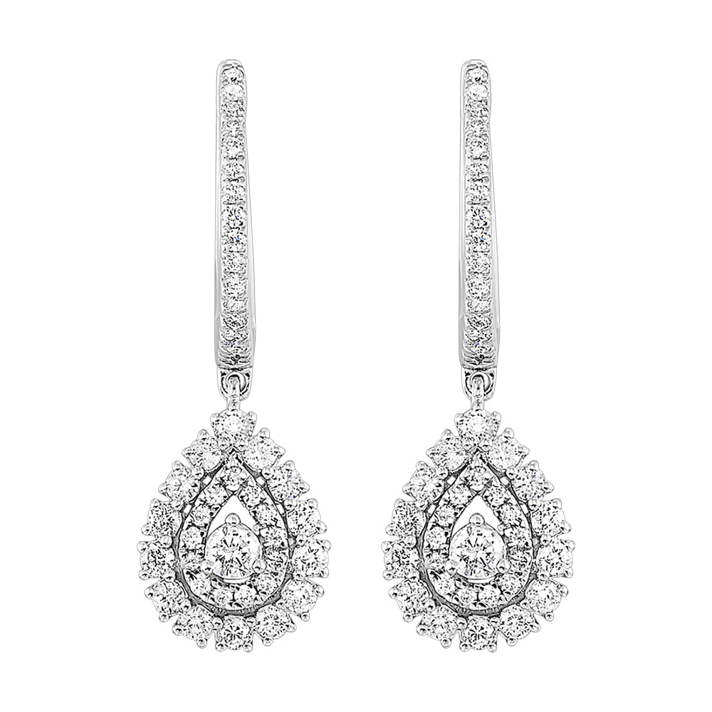 14Kt White Gold Diamond 1/2Ctw Earring