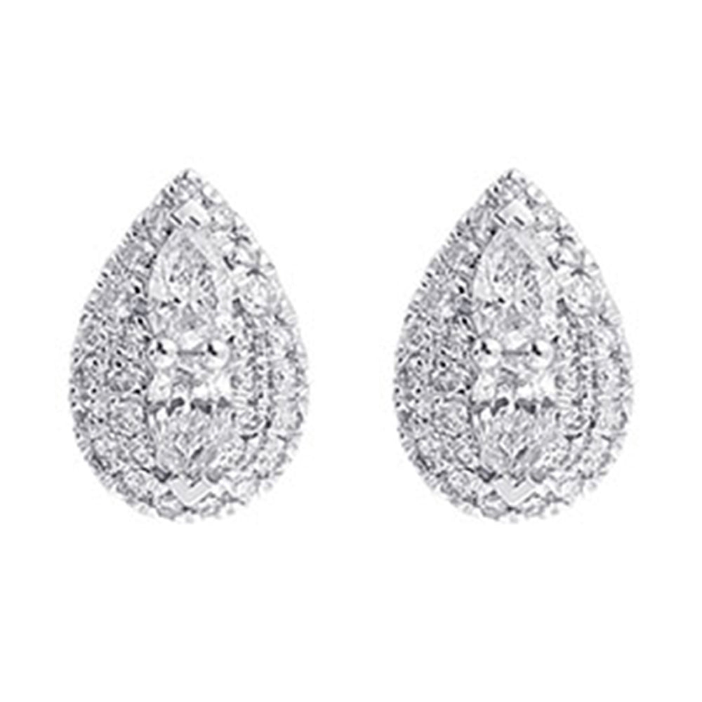 14Kt White Gold Diamond 3/4Ctw Earring