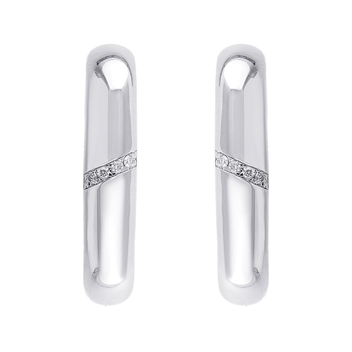 Silver Diamond 1/10Ctw Earring