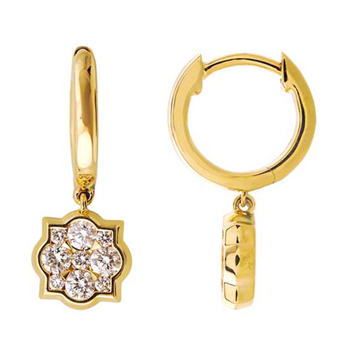 14Kt Yellow Gold Diamond 3/8Ctw Earring