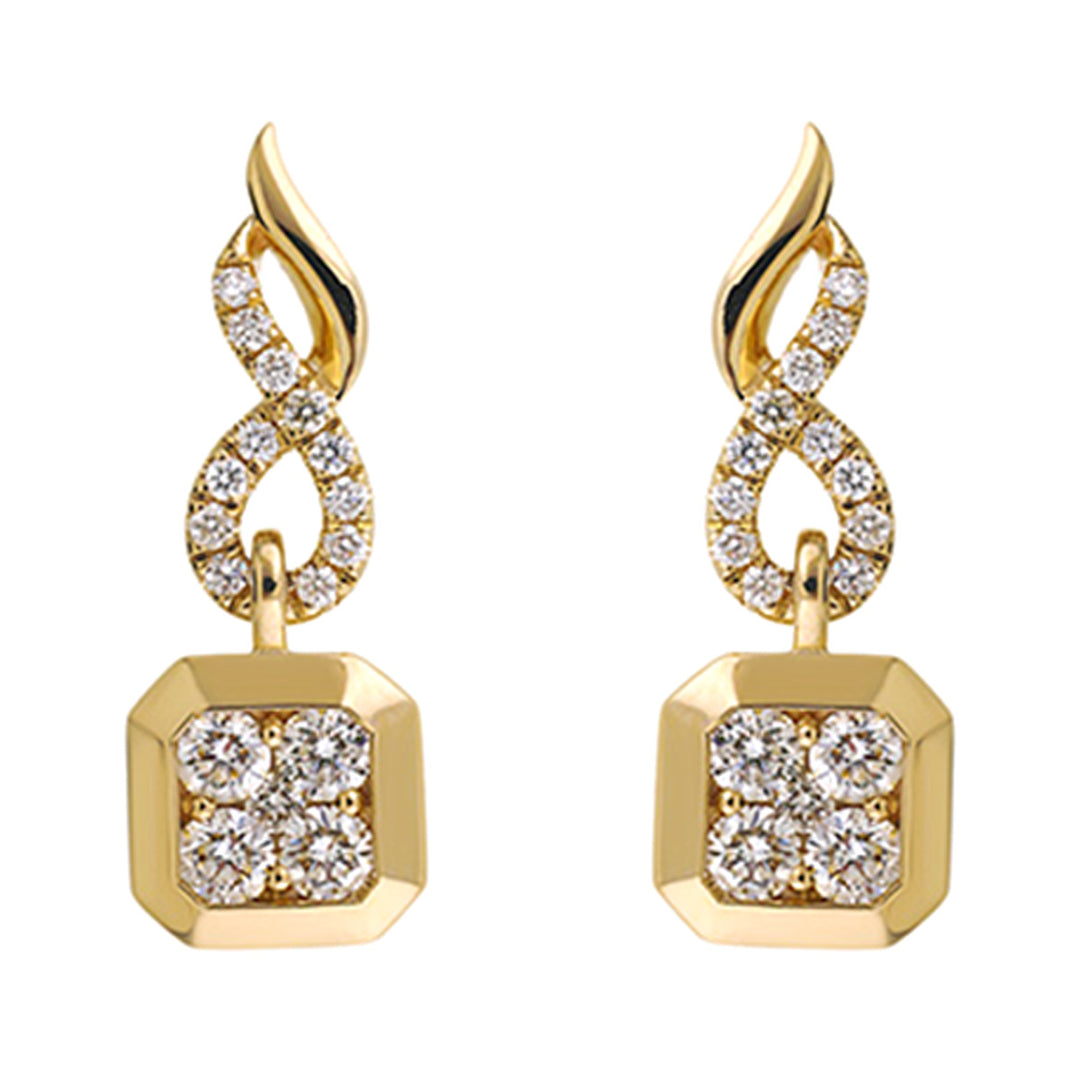 14Kt Yellow Gold Diamond 1/2Ctw Earring