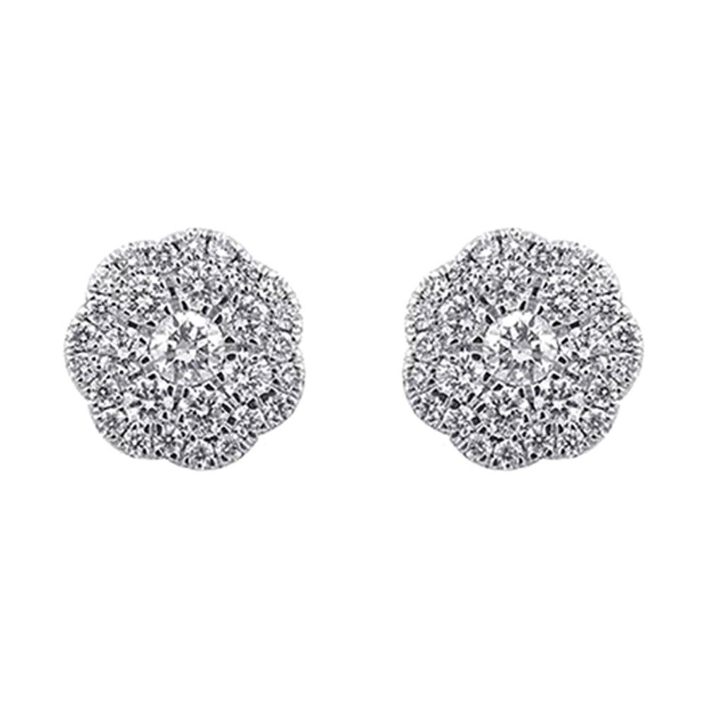 14Kt White Gold Diamond 1/2Ctw Earring
