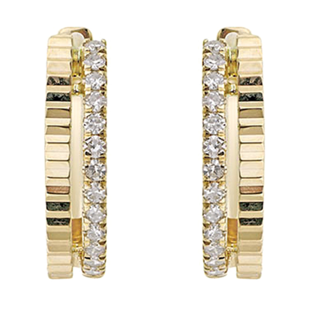 14Kt Yellow Gold Diamond 1/5Ctw Earring