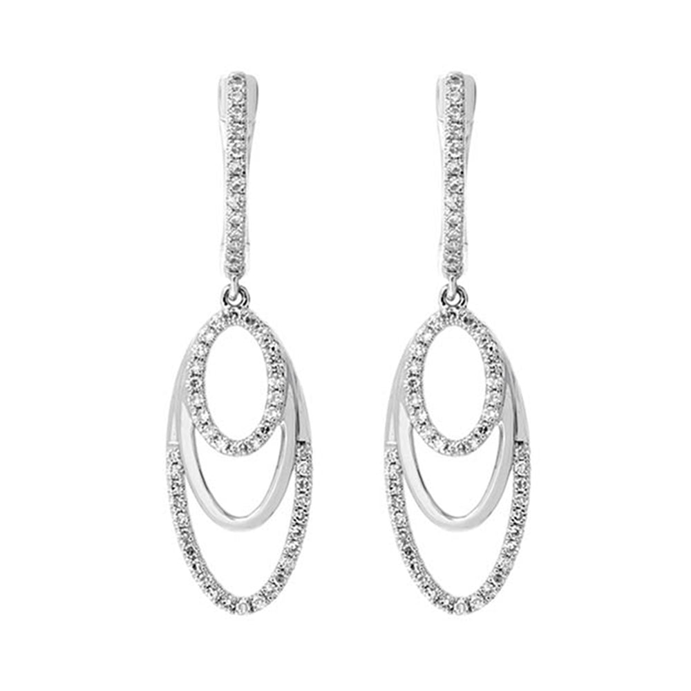 14Kt White Gold Diamond 1/3Ctw Earring