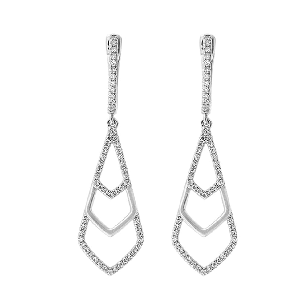 14Kt White Gold Diamond 1/3Ctw Earring