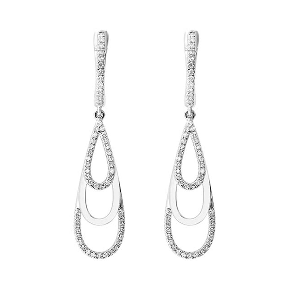 14Kt White Gold Diamond 1/3Ctw Earring