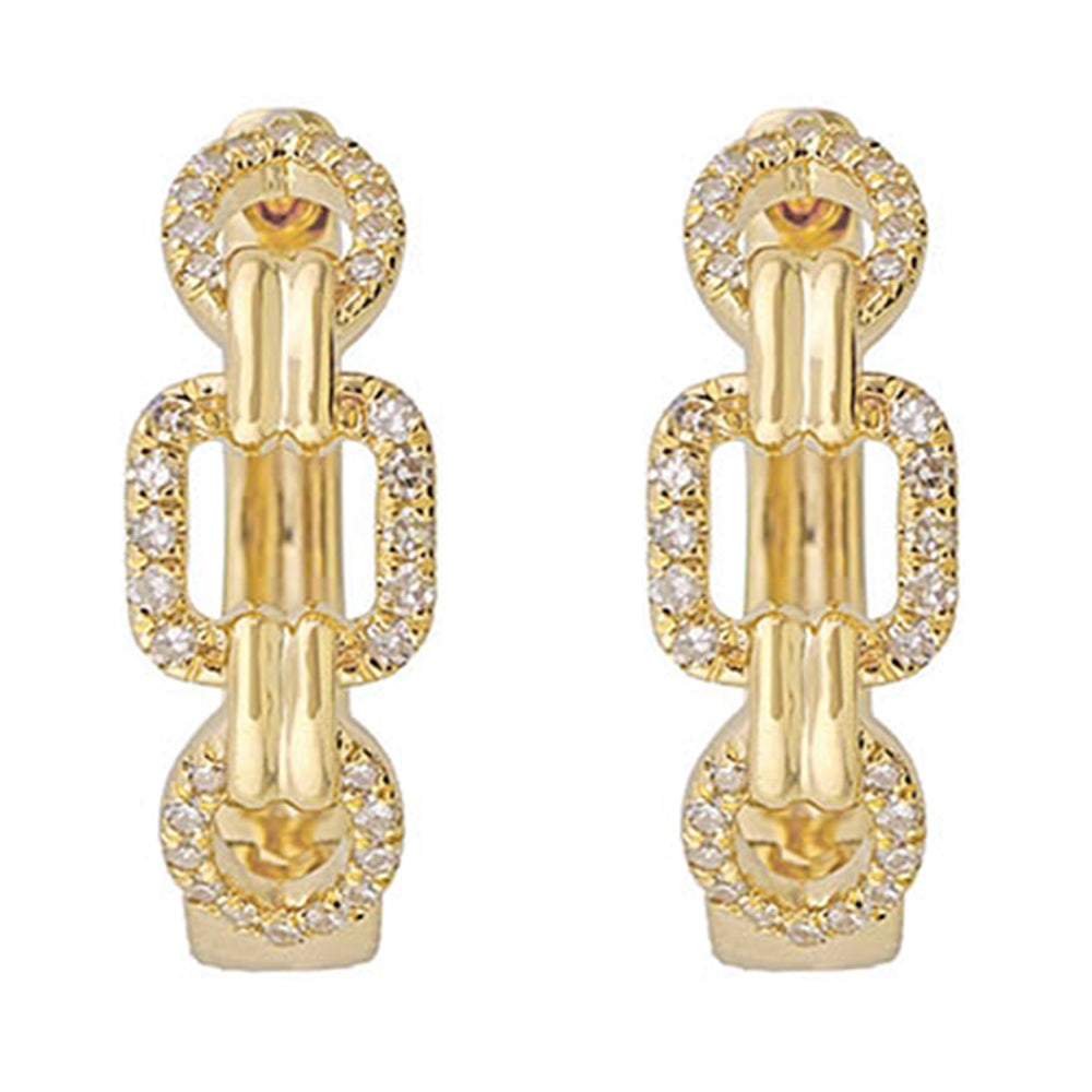 14Kt Yellow Gold Diamond 1/4Ctw Earring