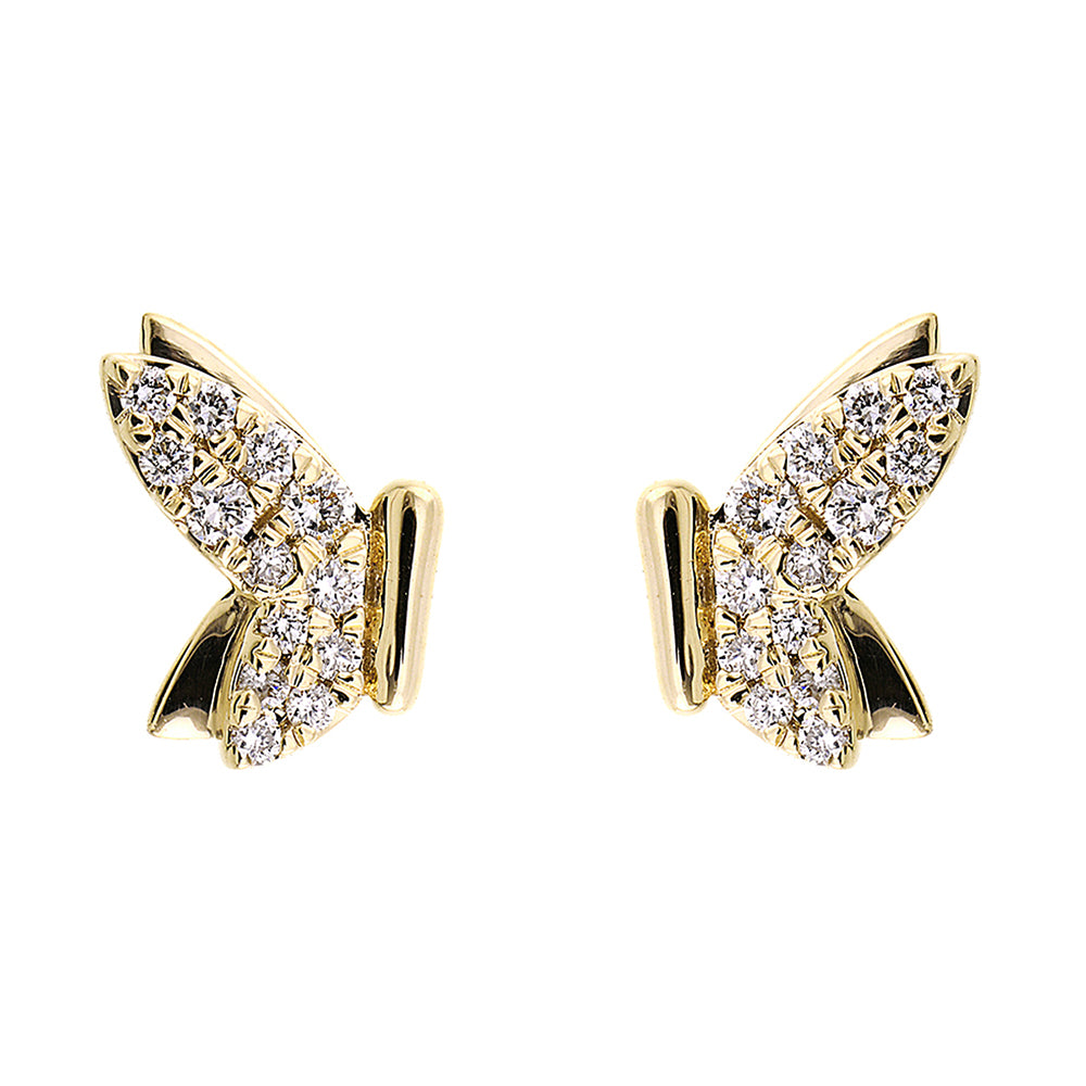 14Kt Yellow Gold Diamond 1/5Ctw Earring
