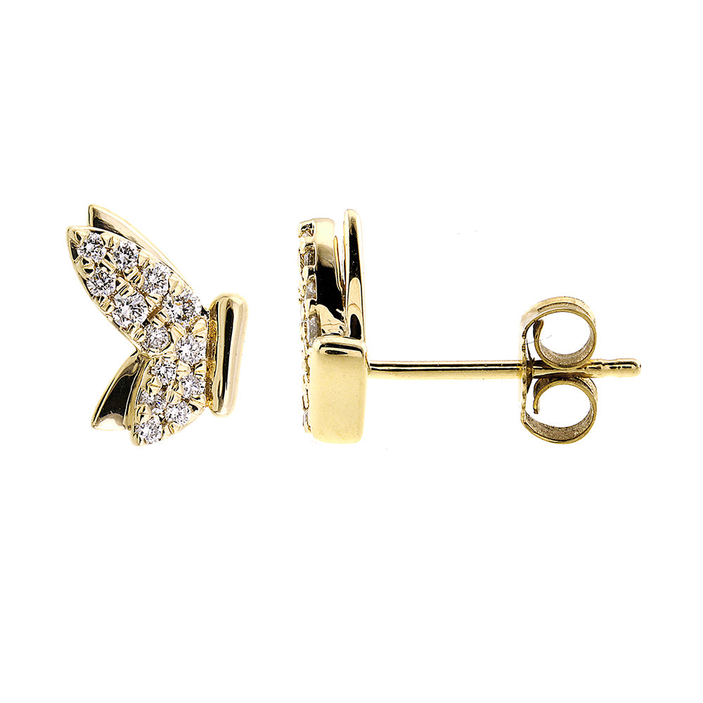 14Kt Yellow Gold Diamond 1/5Ctw Earring