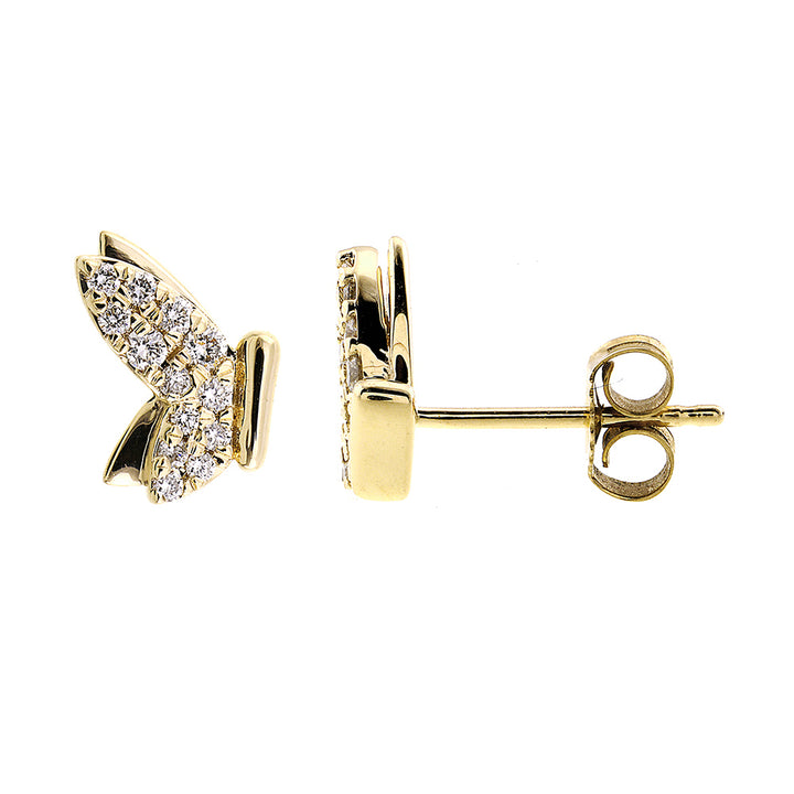 14Kt Yellow Gold Diamond 1/5Ctw Earring