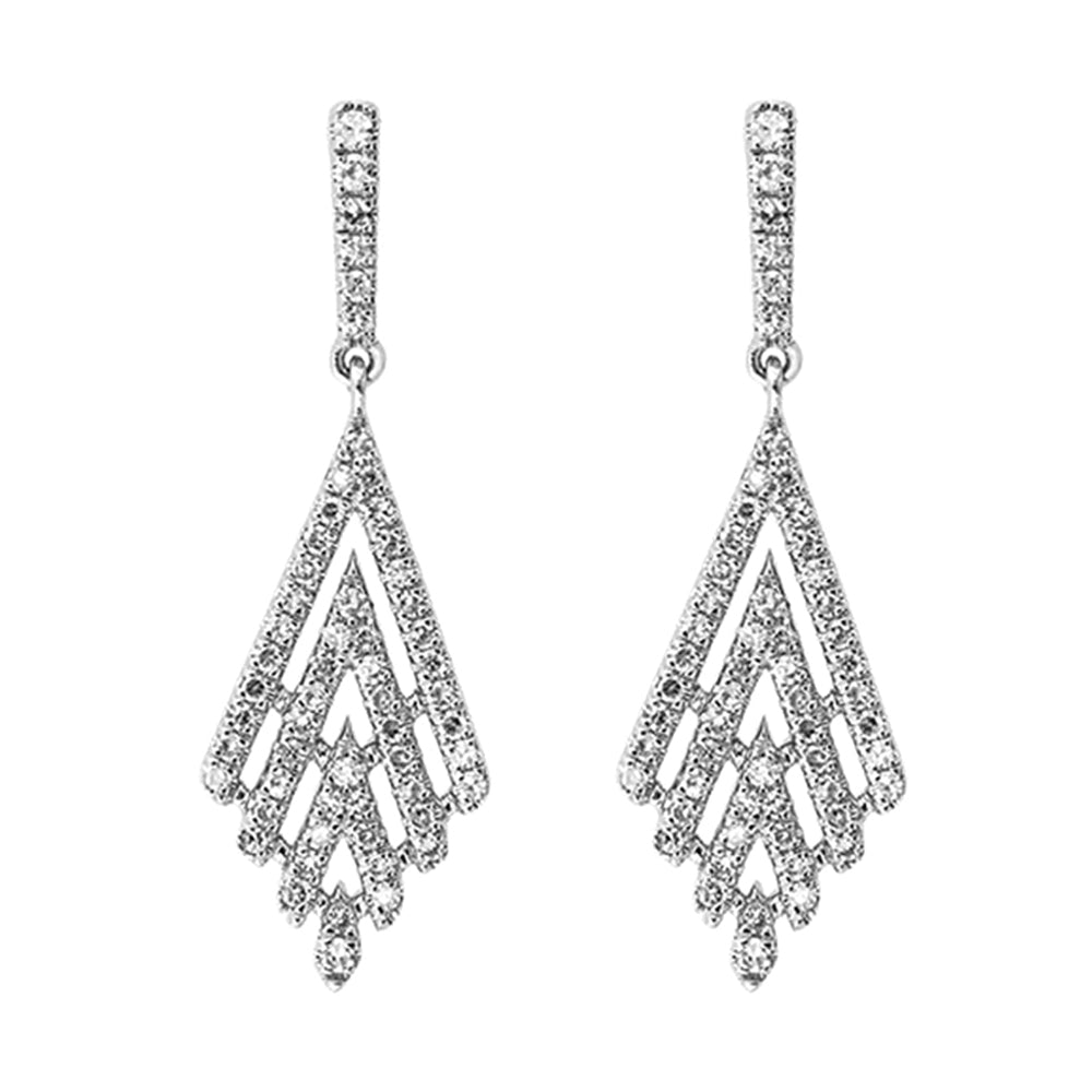 14Kt White Gold Diamond 1/3Ctw Earring
