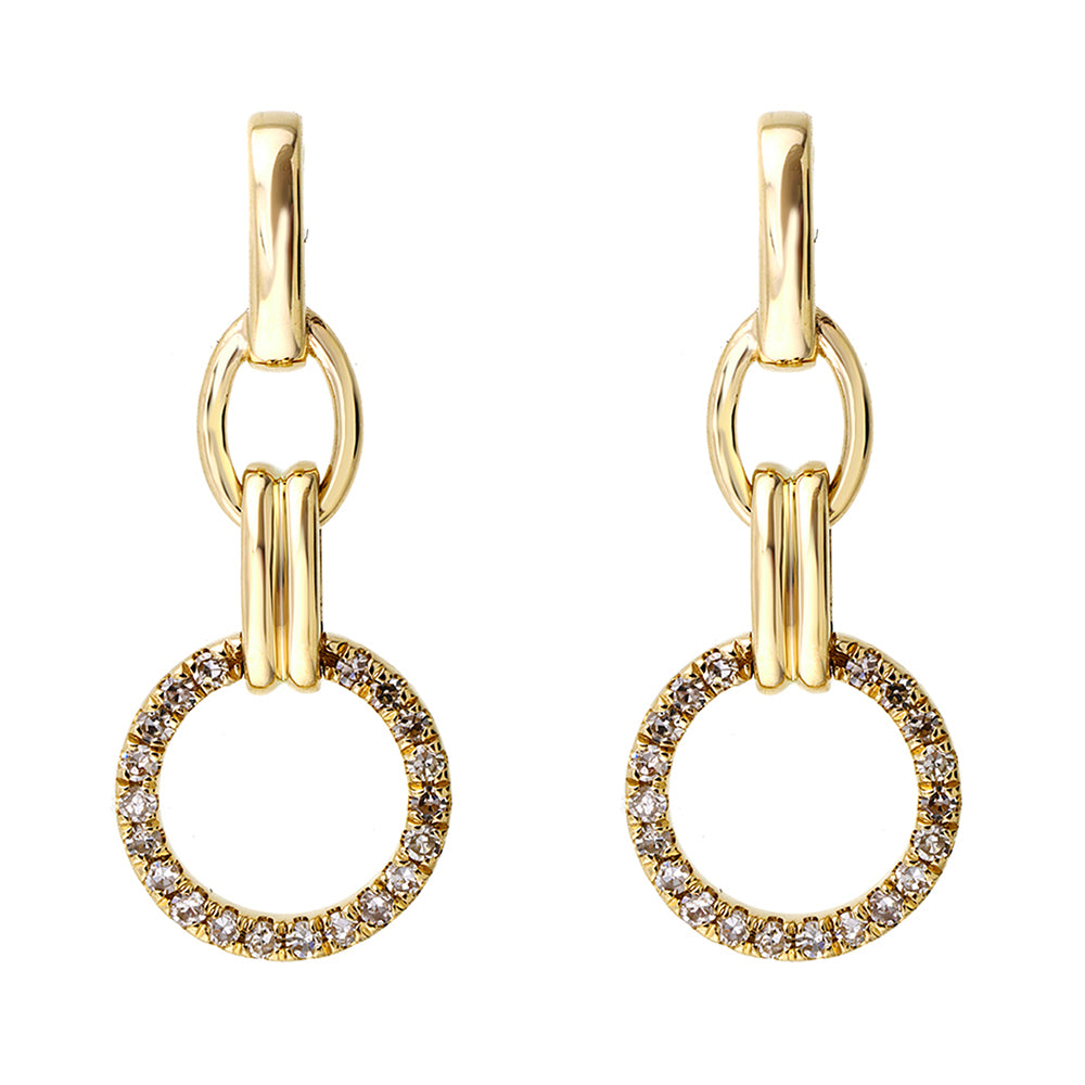14Kt Yellow Gold Diamond 1/6Ctw Earring