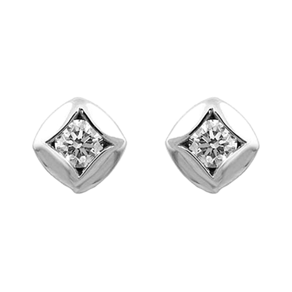 14Kt White Gold Diamond 1/5Ctw Earring