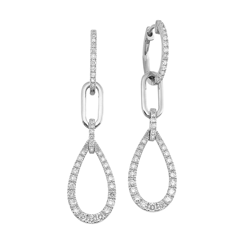 14Kt White Gold Diamond 3/4Ctw Earring