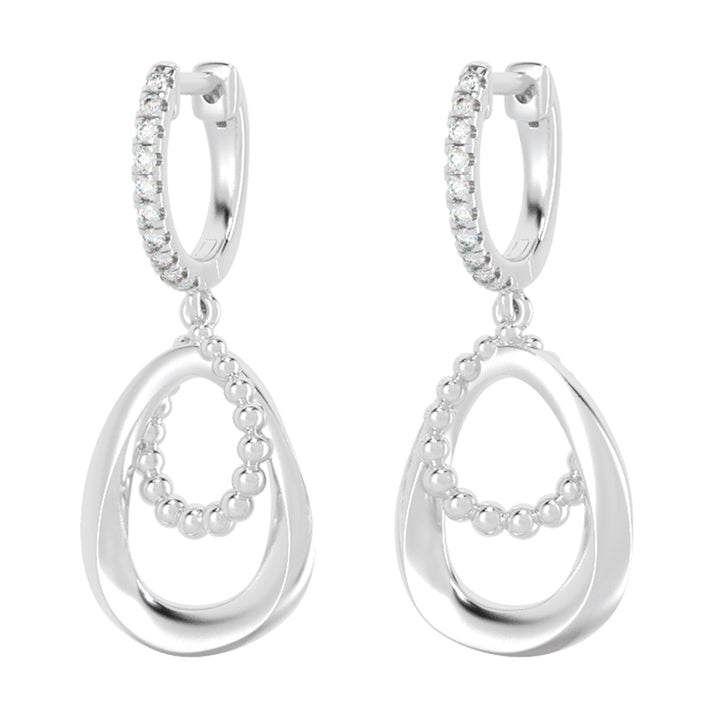 Silver Diamond 1/4Ctw Earring