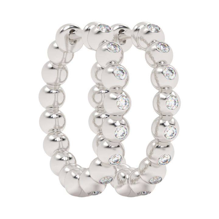 Silver Diamond 1/4Ctw Earring
