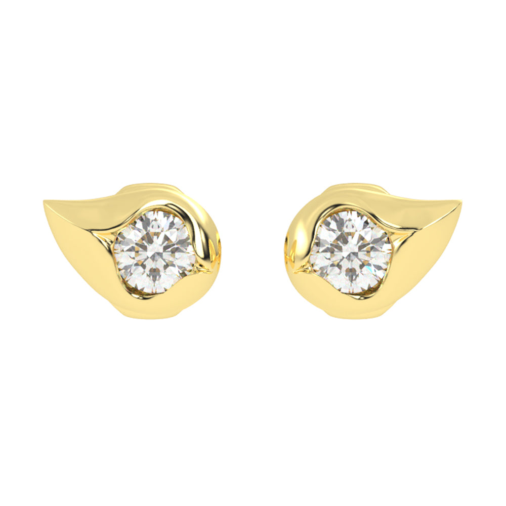 10Kt Yellow Gold Diamond 1/10Ctw Earring