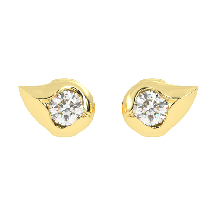 10Kt Yellow Gold Diamond 1/10Ctw Earring