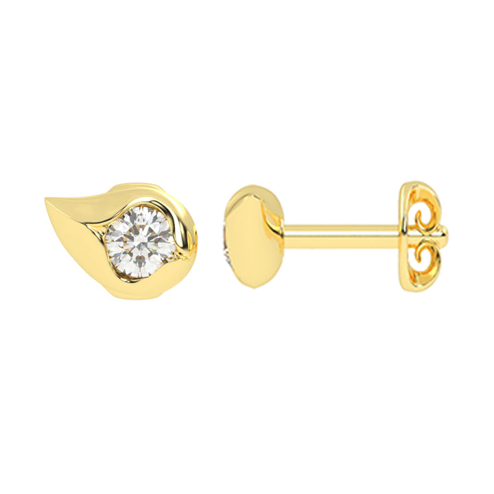 10Kt Yellow Gold Diamond 1/10Ctw Earring