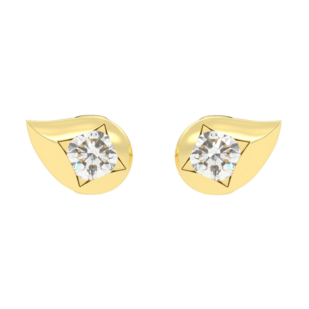 10Kt Yellow Gold Diamond 1/10CTW Earring