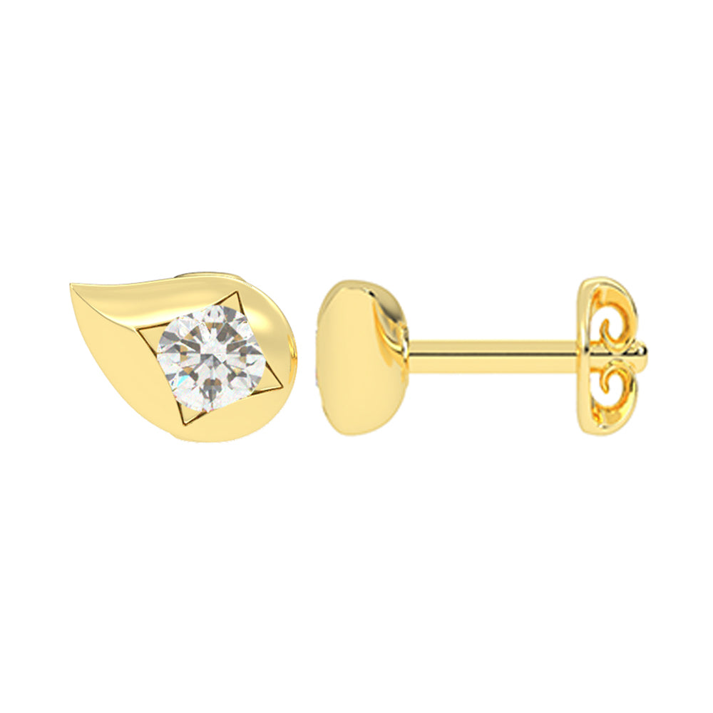 10Kt Yellow Gold Diamond 1/10CTW Earring