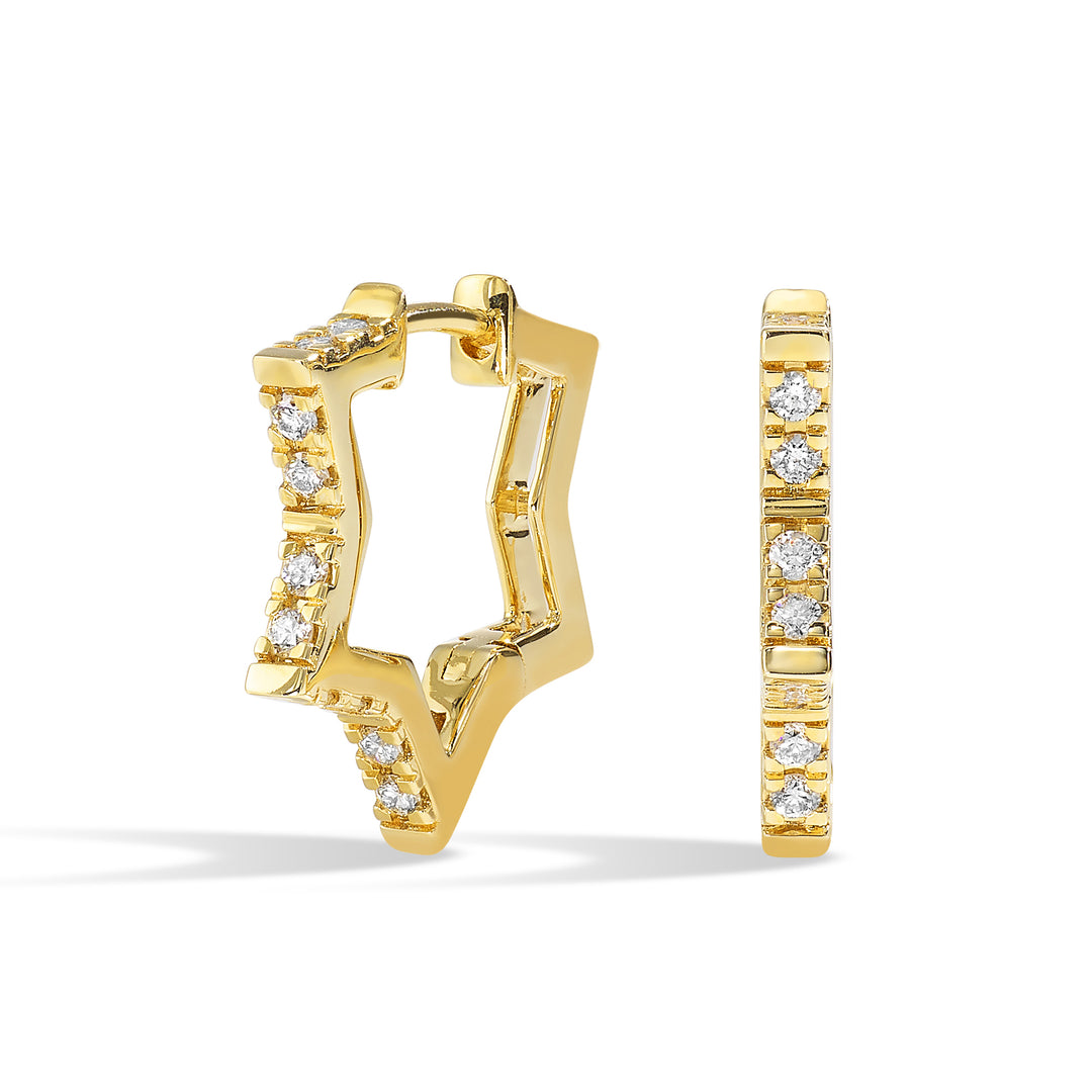 14Kt Yellow Gold Diamond 1/4Ctw Earring