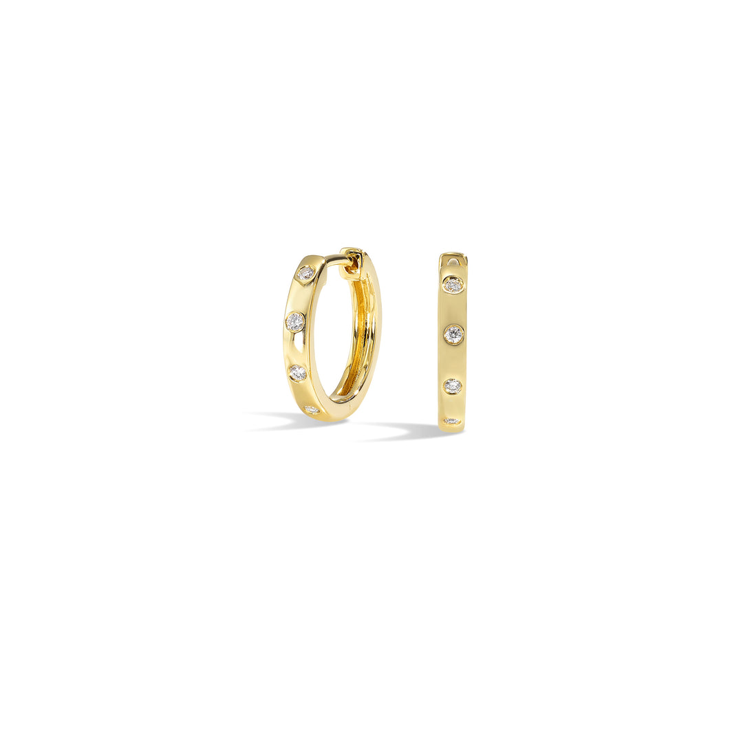 14Kt Yellow Gold Diamond 1/15Ctw Earring