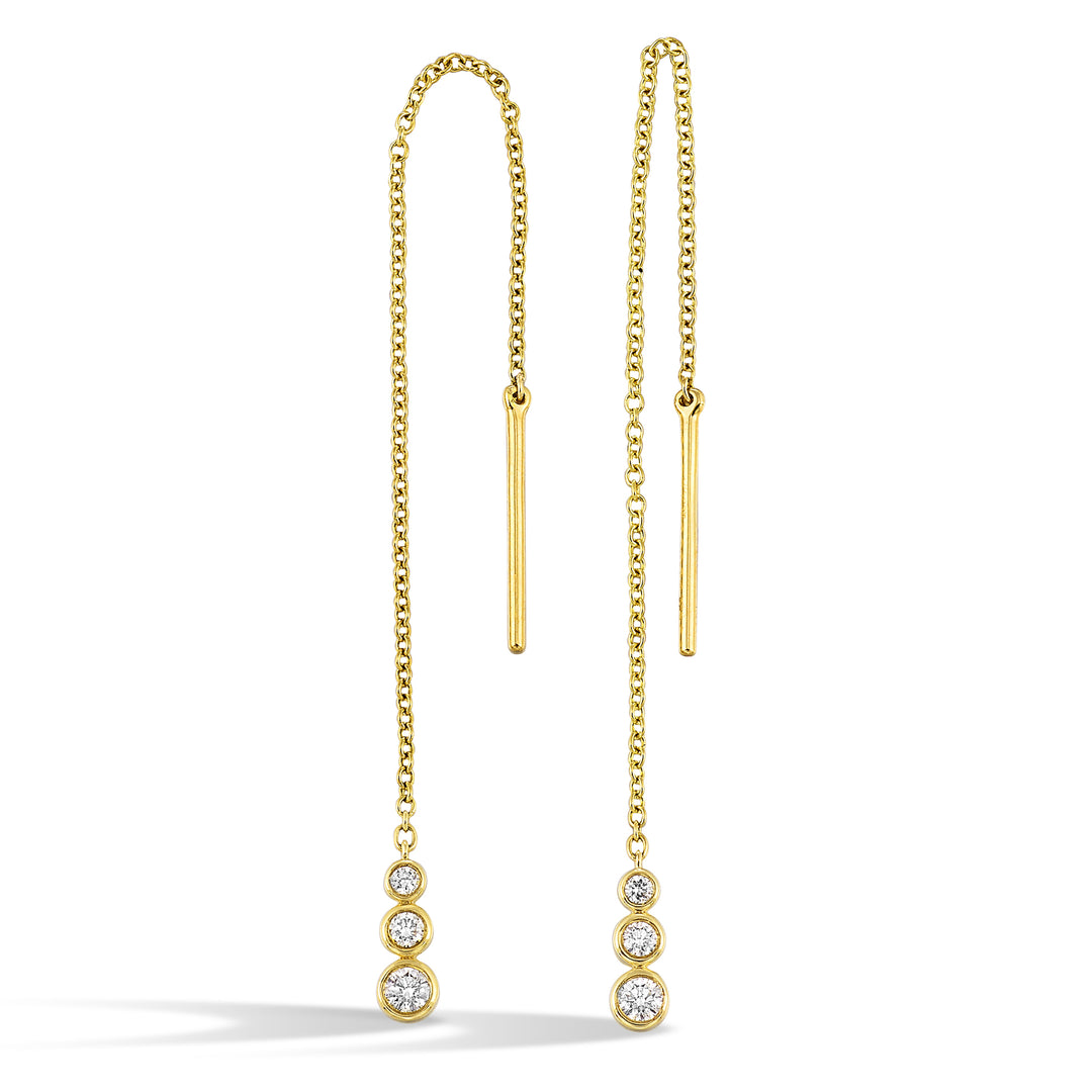 14Kt Yellow Gold Diamond 1/6Ctw Earring