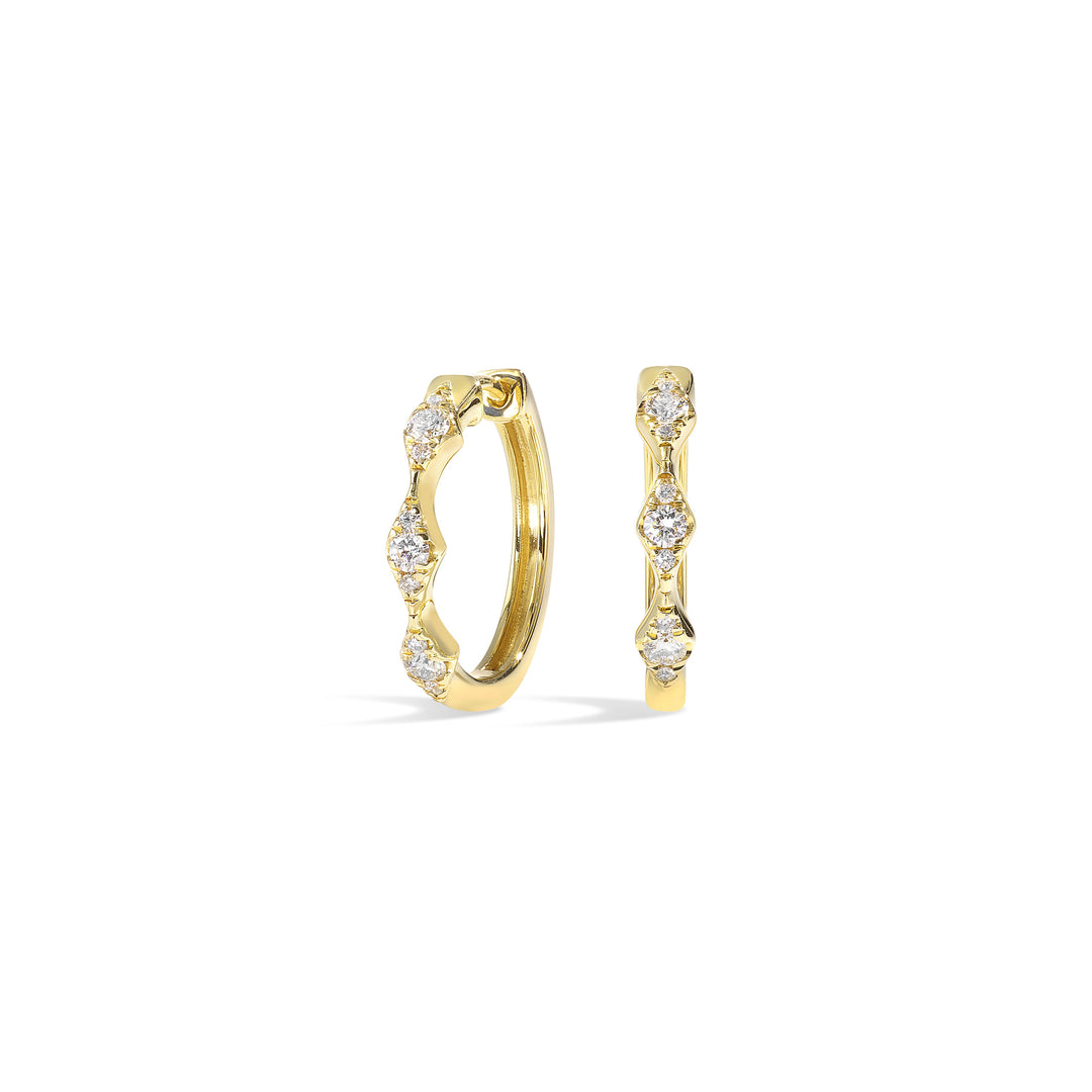 14Kt Yellow Gold Diamond 1/3Ctw Earring