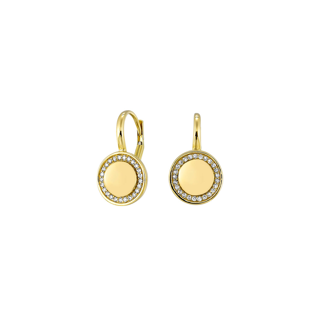 14Kt Yellow Gold Diamond 1/7Ctw Earring
