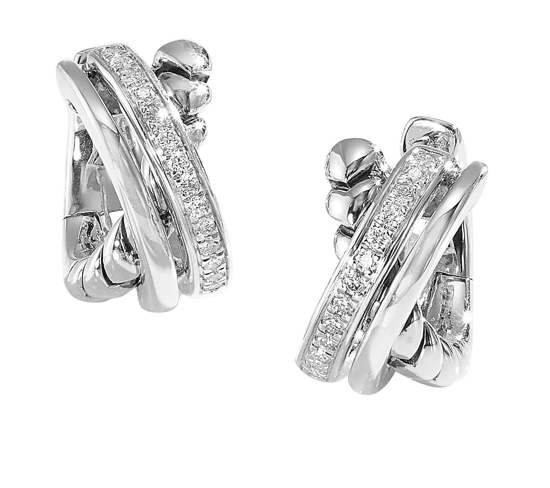 Silver Diamond 1/5Ctw Earring