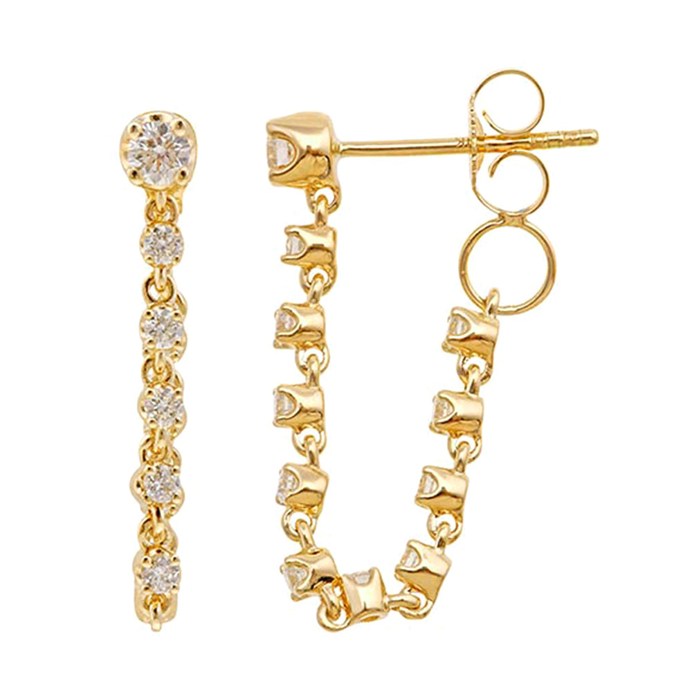 14Kt Yellow Gold Diamond 1/2Ctw Earring