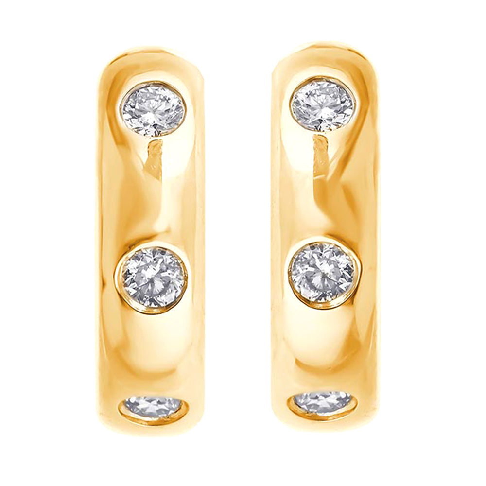 14Kt Yellow Gold Diamond 1/10Ctw Earring