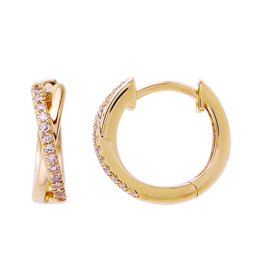 14Kt Yellow Gold Diamond 1/10Ctw Earring