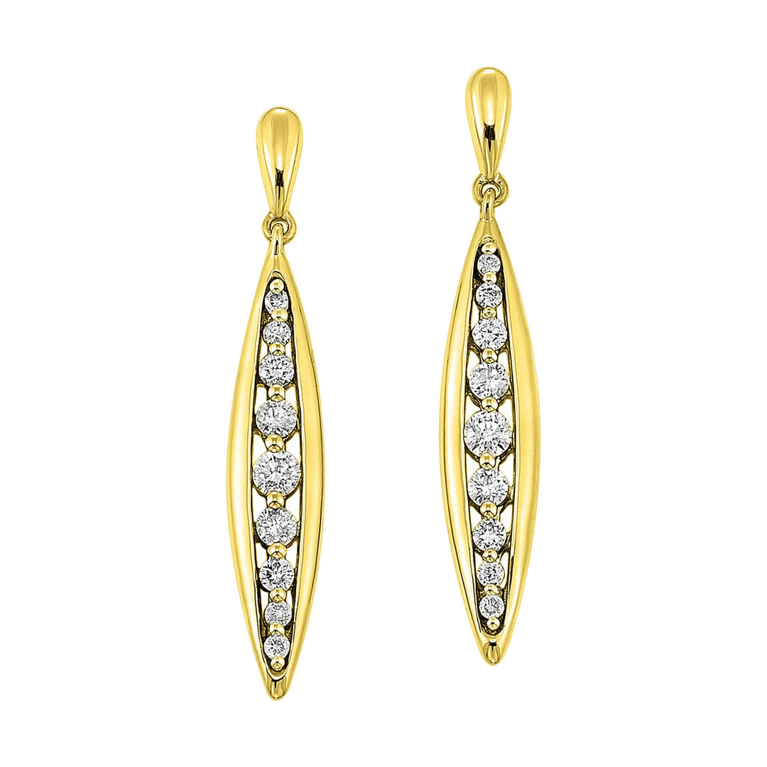 10Kt Yellow Gold Diamond 1/4Ctw Earring