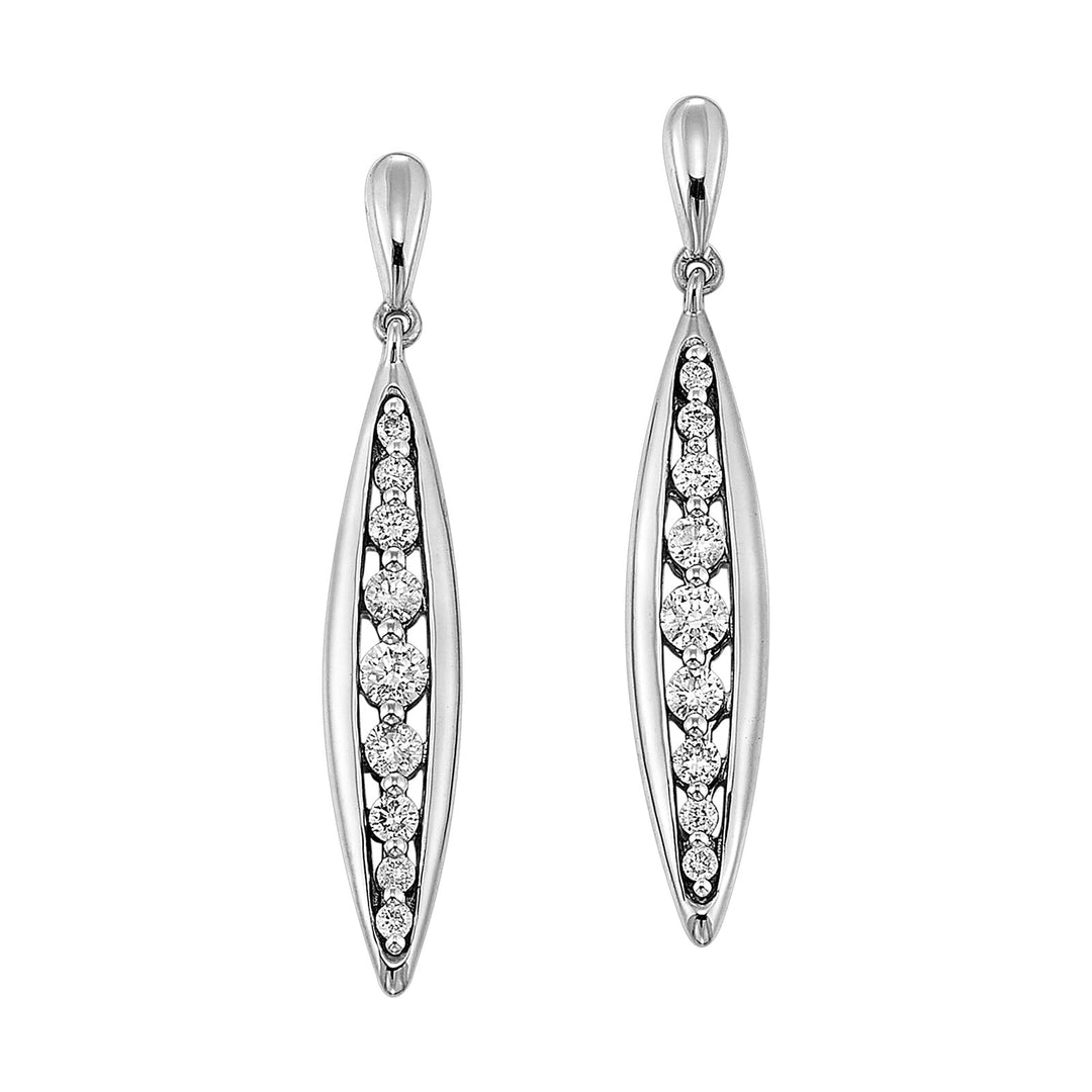 14Kt White Gold Diamond 1/4Ctw Earring