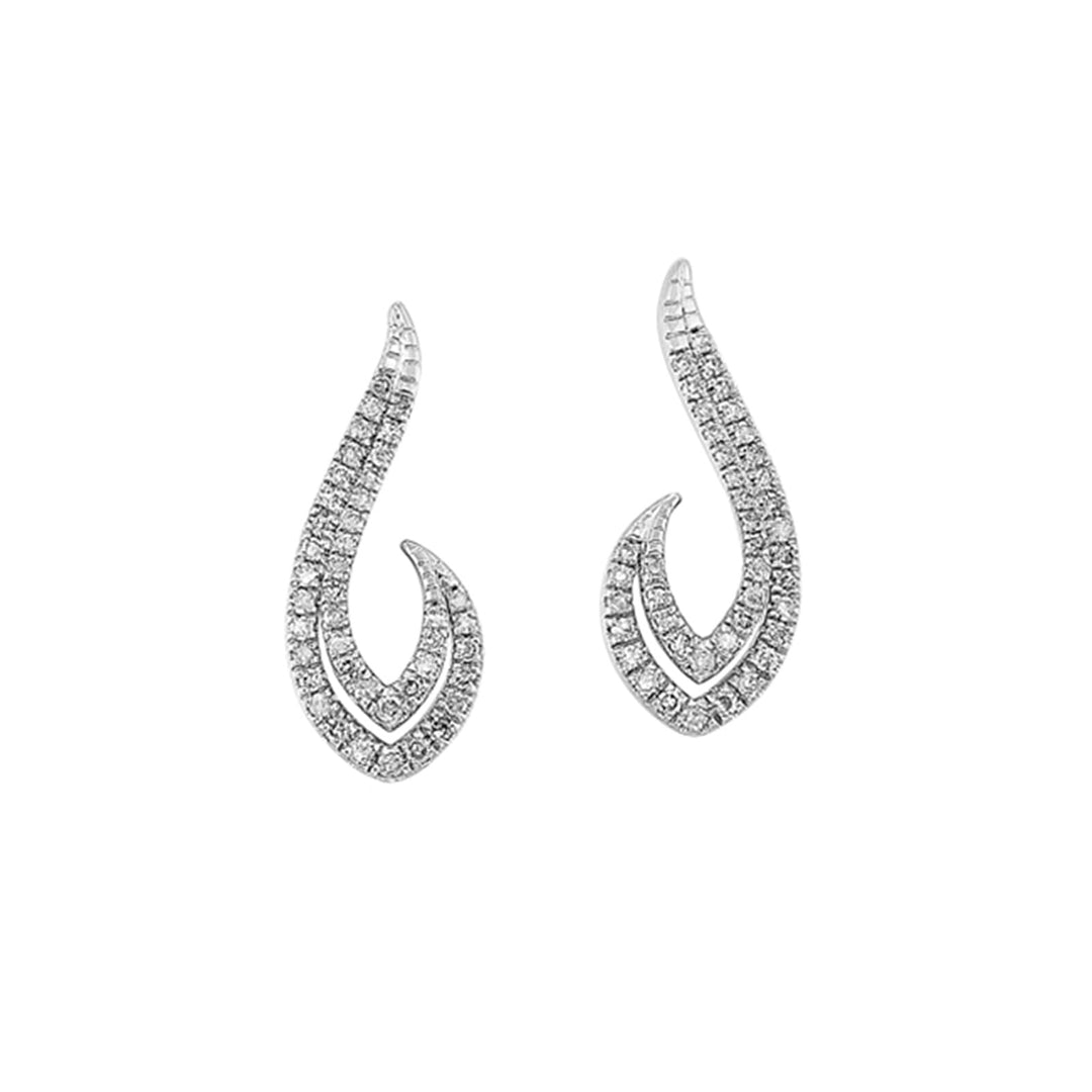 14Kt White Gold Diamond 1/5Ctw Earring