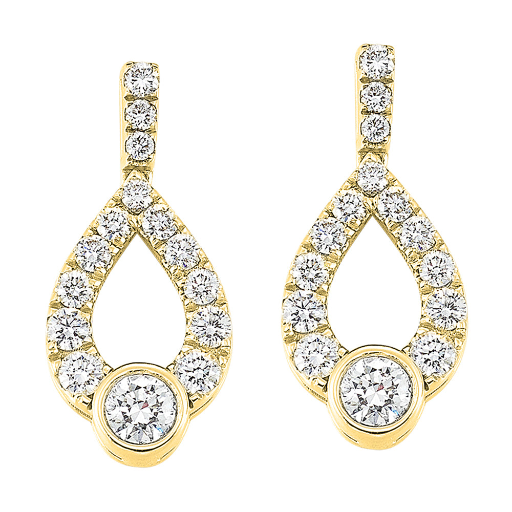 14Kt Yellow Gold Diamond 1/2Ctw Earring