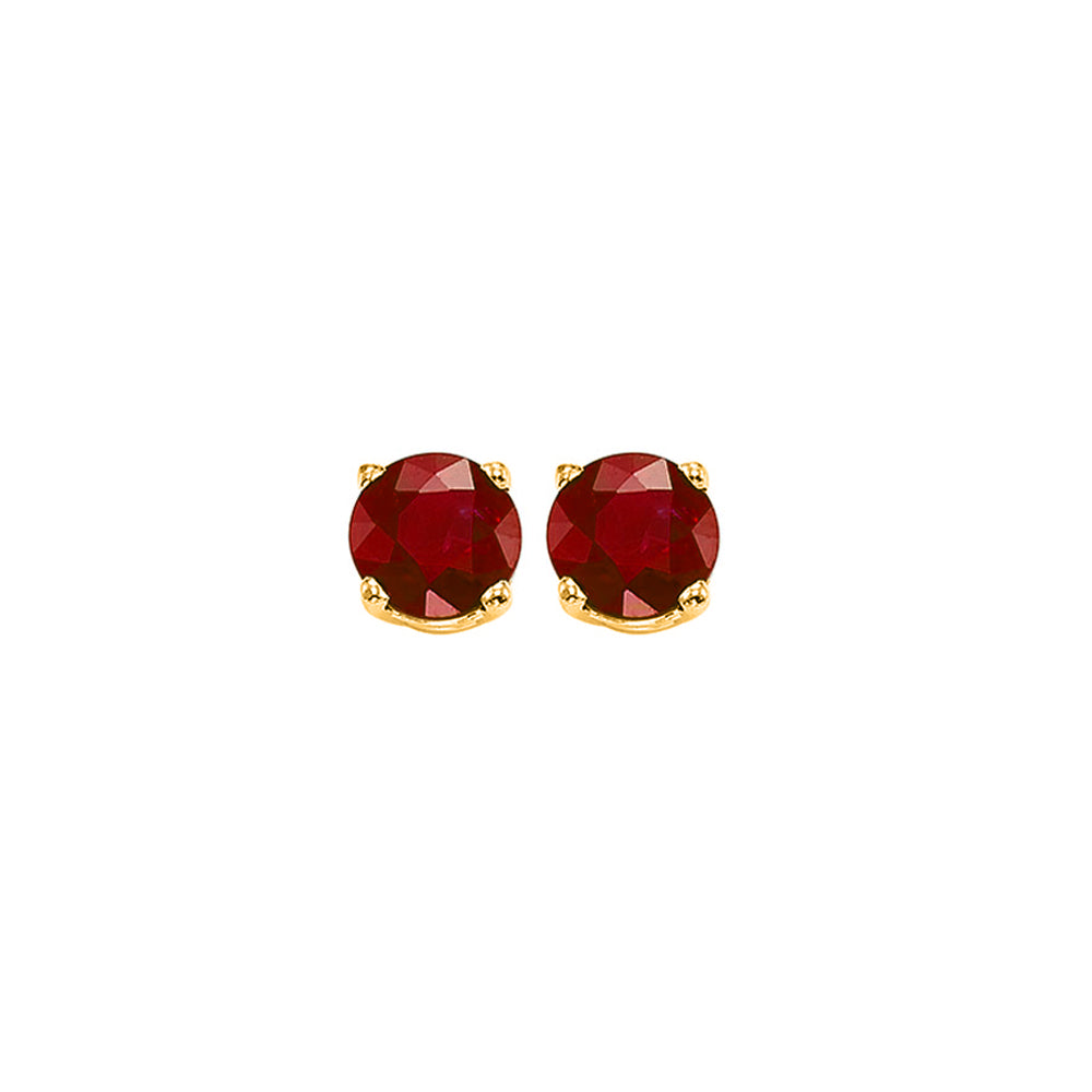 14Kt Yellow Gold Ruby 1/2Ctw Earring