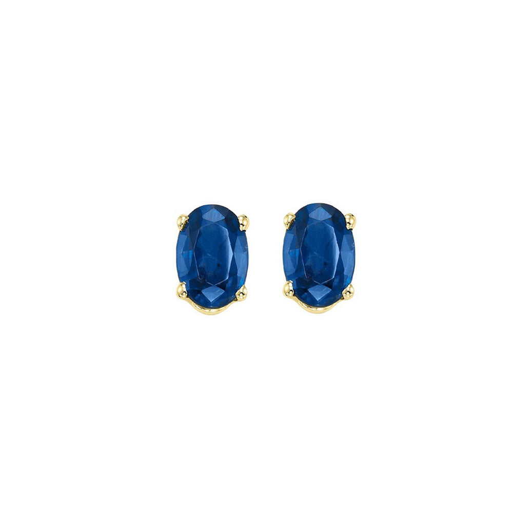14Kt Yellow Gold Sapphire 7/8Ctw Earring