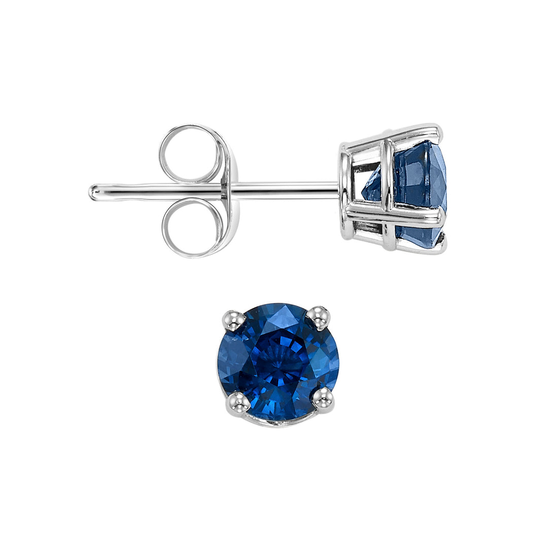 14Kt White Gold & Sapphire 5/8Ctw Earring
