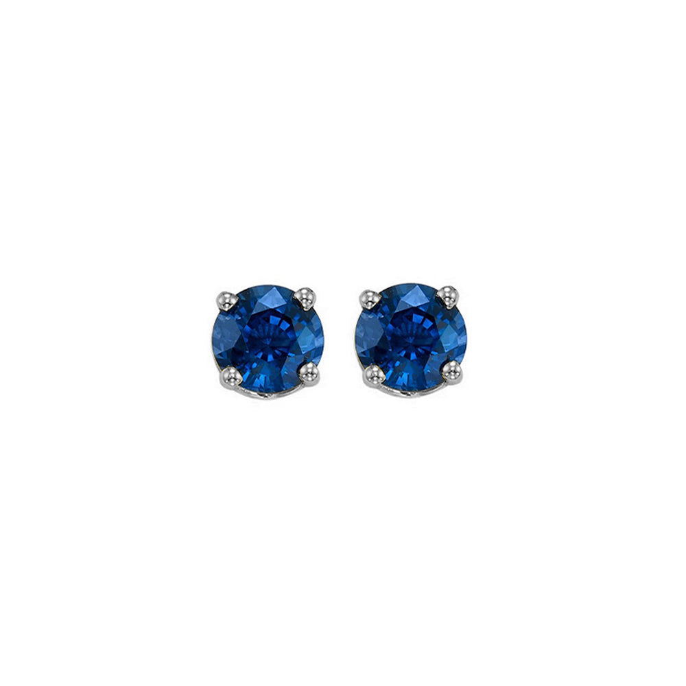 14Kt White Gold & Sapphire 5/8Ctw Earring