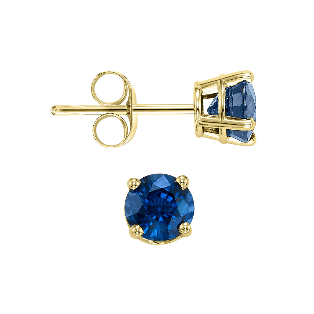 14Kt Yellow Gold Sapphire 5/8Ctw Earring